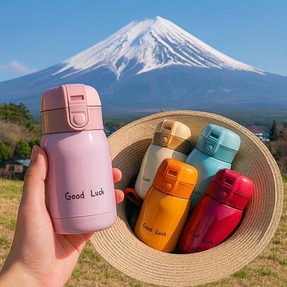 A Random Color 70 Oz Sports Water Bottle Portable Insulated Cup Cold Retention Pop-Up Lid Travel Mug Sports Outdoor Activity Compact Coffee Cup Outdoor Water Bottle