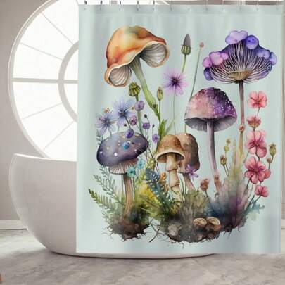 1 chiếc rèm tắm dệt kiểu nghệ thuật hiện đại kèm 12 móc, vải chống thấm nước, vách ngăn phòng tắm trong nhà, chống nấm mốc, màn chắn ngăn cách khô và ướt, trang trí phòng tắm gia đình, trang trí đặt sàn, rèm tắm họa tiết nấm, quà tặng tân gia, rèm tắm phong cách Bohemian, trang trí đồng quê, trang trí phòng tắm hình nấm, rèm tắm chống thấm nước thời trang có họa tiết, thích hợp cho các dịp lễ.