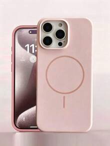 Liquid Silicone Magnetic Phone Case For IPhone 17Promax/16/15/14/13/12/Phone Case - Light Pink - View 3