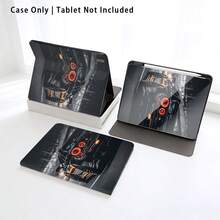 1个翻盖式平板电脑保护套，带笔槽，兼容三星A9/A9+/S9/S9FE/A11/A11+/S11/S10 FE/S10 FE+/S10 Lite，也兼容苹果A16 2025、Air 11/13、M3 2025、Mini 7 A17、Pro 2024、荣耀、Matepad SE 11等热门机型，黑色赛车图案，自动休眠/唤醒功能，适合作为返校、情人节、节日礼物。 - 彩色 - 查看 7