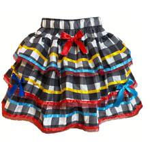 June Festival Skirt, Adult/Youth Cup, Countryside Checkered, Round Square Dance, Saint John's Day, Ruffles, Luxury - 紅色 - 查看 4