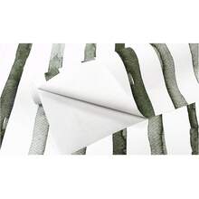 1 cuộn giấy dán tường đen dày, giấy dán tường kẻ sọc bóc sẵn, giấy dán tường vinyl tự dính màu ô liu/trắng hiện đại có thể tháo rời. - Xanh đậm - Xem 6