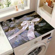 1 tấm lót bằng giấy bạc vàng họa tiết đàn cá, tạo không khí ấm cúng cho gia đình, chất liệu đất tảo cát, chống trơn trượt, thích hợp dùng làm tấm lót máy giặt, tấm lót máy sấy, tấm lót máy pha cà phê, tấm lót mặt bàn bếp, thảm đa năng dùng trong gia đình. - Đàn cá lá vàng - Xem 9