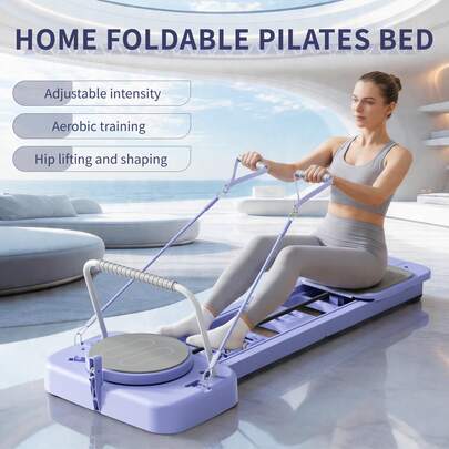 Foldable Pilates Board - Multifunctional Abdominal Trainer, Core Muscle Group Exercise Equipment, Portable Home & Gym Fitness Gear, Black & White Waist Belt, Ideal Gift For Valentine's Day, Women's Day, Mother's Day, Pilates Equipment Multifunctional Abdominal Exercise Platform, Auto Rebound, Home Fitness & Slimming Equipment, Foldable & Portable, Polypropylene Material - Christmas/Independence Day/Halloween/Thanksgiving