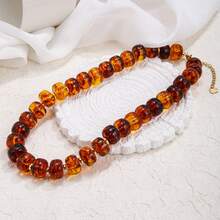 1 chiếc vòng cổ bản to phong cách Bohemian, hạt nhựa nhiều màu sắc và dây chuyền thép không gỉ, phụ kiện vòng cổ mùa hè kiểu Y2K cho các bữa tiệc bãi biển, quà tặng trang sức cho phụ nữ. - Bohemia - Xem 10