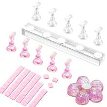 Magnetic Fake Nail Holder, Reusable Clay For Nail Art Practice And Painting, Suitable For Home DIY Beginners And Nail Salon Supplies - Multicolor - View 1