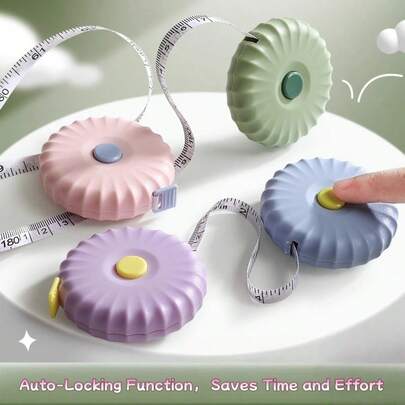 شريط قياس ناعم قابل للسحب جديد بطول 2 متر، مسطرة جلدية صغيرة، أداة قياس خياطة صغيرة متعددة الوظائف عالية الدقة لقياس الخصر والصدر