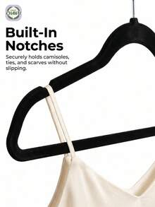 1/5/10/20个装 CHAWU 植绒涂层衣架 - 超强防滑高密度植绒（摩擦力提升300%），经8项耐久性测试，承重力强 / 360°旋转挂钩 / 符合人体工程学的黄金比例 - 彩色 - 查看 8