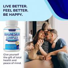 Magnesium Complex 7 Elemental Magnesium Supplement 1000mg – Magnesium Glycinate, Citrate, Malate, Taurate, Oxide, Aspartate, Orotate Non-GMO 90 Capsules - 3 件裝 - 查看 4