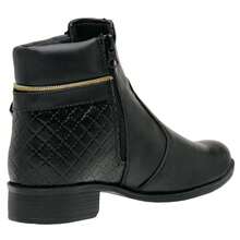 Women's Ankle/Mid-Calf Boot With Zipper, Exclusive Fashion For Rodeos, Parties, And Winter - 黑色 - 查看 4