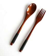 1pc Wooden Spoon Holder, Heat-Resistant Wooden Utensil Rack For Storing Ladles, Spatulas, Brushes, Shovels And Other Kitchen Tools (The Wood Grain Pattern May Vary) - Brown - View 12