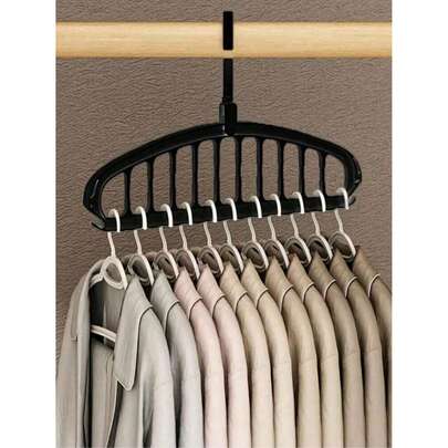 Giá treo quần áo gấp gọn đa năng 11 lỗ, hệ thống tủ quần áo treo di động bằng nhựa chống trượt, dung tích chứa đồ 3,2 feet khối - Trọng lượng nhẹ (1 chiếc)