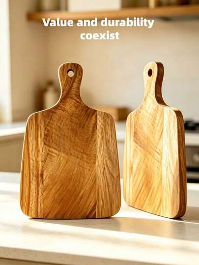1/2pcs Rosewood Cutting Board With Handle, 2-In-1 Kitchen Chopping Board, Bread Board, Charcuterie Board, Decorative Serving Tray, Easy To Clean Wooden Cutting Board, Suitable For Food Preparation, Food Display, Steak, Charcuterie, Bread And Fruit, Decoration For Kitchen And Dining Room, Suitable As Housewarming, Wedding, Birthday, Party, Family And Friends Gift