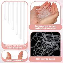 50Pcs Rubber Bands, Clear Rubber Bands For Balloon Arch, Elastic Tying Bands, Rubber Bands For Office Crafts Transparent TPU Rubberband Clear Elastic For Home Office Crafts - 5mm Wide - View 3