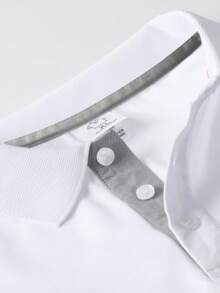 AHTELB Men's Summer Thin Casual Polo Shirt, Soft Elastic Fit White - White - View 6