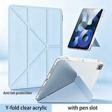 Tương thích với ốp bảo vệ máy tính bảng MatePad 11.5S, có khe cắm bút, mặt lưng acrylic trong suốt cao cấp, có thể tùy chỉnh, chức năng ngủ/thức thông minh, chân đế gập đa năng hình chữ Y, tương thích với ốp bảo vệ máy tính bảng MatePad 11.5/MatePad SE 11 inch, ốp MatePad, ốp bảo vệ máy tính bảng Pad 2 11"/ Pad SE 11 inch, ốp A16, tương thích với ốp bảo vệ máy tính bảng iPad thế hệ thứ 11, tương thích với ốp bảo vệ iPad Air thế hệ thứ 11, tương thích với ốp bảo vệ máy tính bảng iPad thế hệ thứ 9 10.2", thế hệ thứ 8 10.2", thế hệ thứ 10. - Trắng Băng Xanh - Xem 2