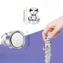 8/12pcs Solid Color Round Magnets, Suitable For Whiteboards, Silver Refrigerators, Pushpins, Refrigerators, Storage Cabinets - Ideal For Office, Garage, Kitchen Use, Magnetic Storage | Fashionable Metal Surface | Durable Magnets, Magnetic Storage Solution | Fashionable Metal Surface | Durable Magnets - Round Magnetic Thumbtacks - View 7