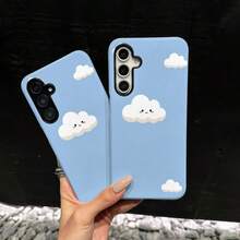 Funda para teléfono: Funda para teléfono dos en uno con diseño de nube y cara sonriente, adecuada para Samsung Galaxy A57 A37 A25 A17 A16 A06 A56 A55 A54 A53 A52 A36 A35 A34 A32 A26 A23 A15 A14 A13 5G A71, resistente a arañazos, cubierta protectora moderna, a prueba de caídas, a prueba de golpes, adecuada para varios modelos de  17, 16, 15, 14, 13, 12, 11, Plus, Air, Pro, Max, Galaxy S21, S22, S23, S24, S25, S26 FE, Edge, Pus, Ultra. - Color mixto 1 - Ver 1