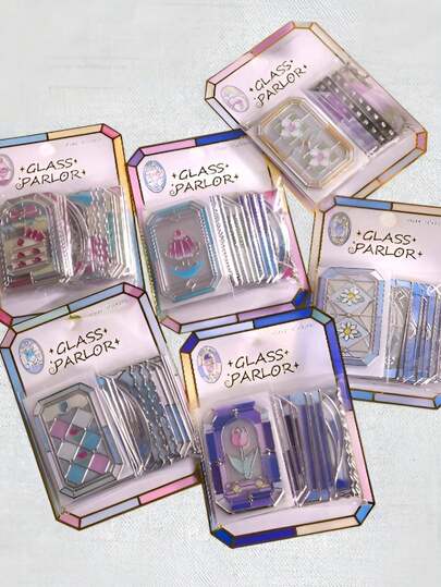 18片透明彩色亚克力彩绘玻璃装饰品，DIY墙贴，适用于女孩日记、手工相册和家居玻璃艺术装饰