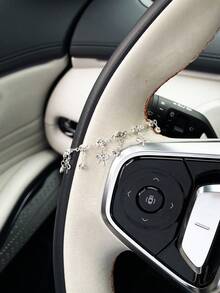 Bowknot Car Steering Wheel Decor Chain, Personalized Car Interior Accessory Pendant - A - View 5