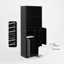 Storage Cabinets - Black - View 7