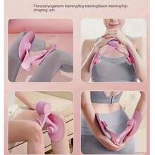 Adjustable Spring Resistance Pelvic Floor Muscle Trainer, Buttocks Shaping, Postpartum Recovery, Home Fitness Yoga Pilates Weight Loss Essential - Purple - View 3