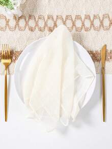 Beige Tulle Table Runner, Transparent Gauze Table Runner, Wedding Tulle Table Runner, Rustic Style Transparent Table Runner, Suitable For Wedding Decoration Arch, Garden Arch, Bridal Shower, Holiday, Festival, Birthday Party, Decoration, Home Decor, Christmas Gift - Off White - View 7