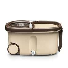 Hand-Washable Household Mop, Thickened And Thickened Mop, Household Large-Area Mop, Lazy Rotating Mop Bucket - brown - 查看 6