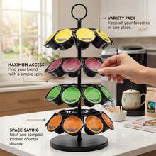 Crystals 36 Pod Coffee Capsule Holder Stand – 360° Rotating Storage Rack For Coffee Pods - View 3