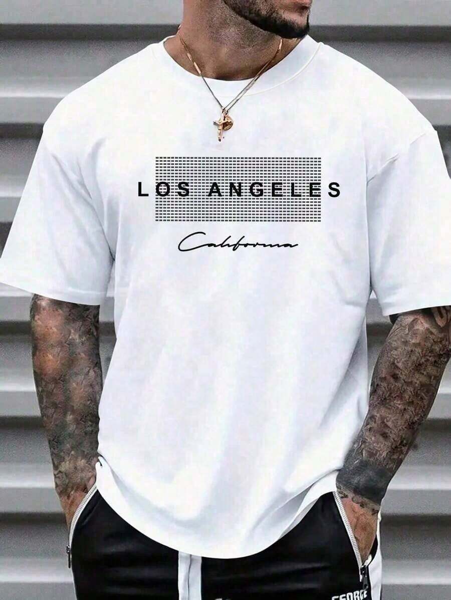 Camiseta de talla para hombre con estampado de letras 0SWT - Negro - Ver 1