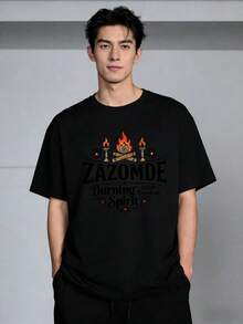 Camiseta Pareja con Estampado , Diseño Tradicional - Blanco - Ver 7