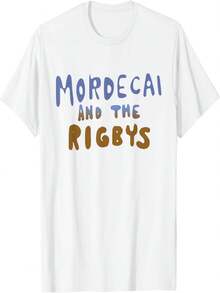 Mordecai and The Rigbys Ringer Camiseta - Blanco - Ver 1