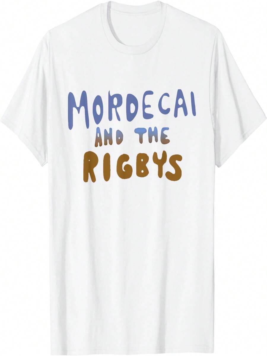 Mordecai and The Rigbys Ringer Camiseta - Blanco - Ver 1