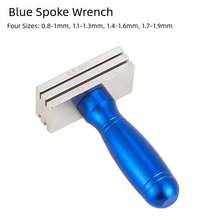 Llave de ajuste de radios planos para bicicleta TOOPRE, herramienta de corrección y ajuste de radios para rines de bicicleta de carretera. - Azul - Ver 2