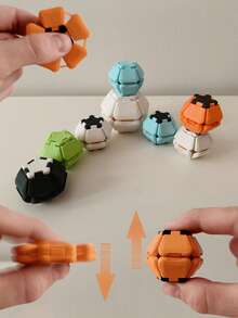 Pentaclick Fidget Clicker Toy, Elastic Band Stress Relief Gadget, Portable Anti‑Anxiety Sensory Hand Toy, Quiet Desk Fidget For Office Workers Students, Decompression Toy For Home Office Classroom Travel, Creative Unique Gift For Adults - Multicolor - View 1