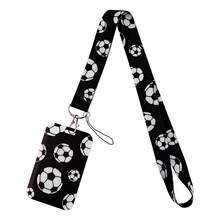1pc Sports Ball Pattern Fashion Personalized Pull-Tab Card Clip, Basketball, Football, Rugby, Volleyball Printed Keychain Pendant Bag Charm, Student ID Bus Card Holder, Suitable For Office Workers And Students - Rectangle - View 13