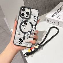This Disney Mickey Mouse Lanyard Phone Case Is Fully Covered In TPU Material, Features Strong Magnetic Closure, Is Shockproof And Lightweight, And Is Compatible With IPhone17/16/11/13/15/15 Plus/15 Pro/15 Pro Max/12/14 Pro Max/11 Pro Max/12 Pro/12 Pro Max/13. This Phone Case Is A Popular Birthday Gift Or Business Gift Choice; It Is Durable, Stain- And Fingerprint Resistant, And Suitable For Both Men And Women. The Set Also Includes A Mickey Mouse Phone Case And A Mickey Mouse Plush Bracelet, Making It A Perfect Gift For Friends And Family. This Stylish Phone Case Is Fun, Lightweight, And Durable. IPhone17 Pro Max Phone Case, Minnie Mouse Phone Case. - Trong sáng - Xem 5