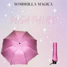 Sombrilla Mágica de Bolsillo – Compacta con Figuras que Aparecen con el Agua - Rosa Fucsia - Ver 5