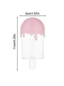 12/6pcs Multicolor Ice Lolly Cupcake Molds, Candy Jars, Ice Cream Shaped Candy Boxes, Reusable Transparent Ice Cream Bar Gift Boxes, Suitable For Birthday, Wedding Party Decorations - Multicolor - View 3