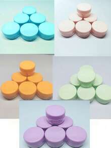 1/5pcs 10g Travel Size Colorful Cream Jars, Cosmetic Cream Jars, Multi-Color Round Sample Containers, Mini Portable Plastic Boxes, Mini Transparent Cream Jars, Empty Plastic Cosmetic Makeup Jars, Transparent Sample Bottles, Cosmetic Moisturizing Sample Containers - Multicolor - View 4