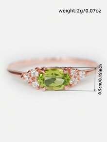 1 chiếc nhẫn đá Cubic Zirconia sang trọng, phù hợp cho nữ, lý tưởng cho đám cưới, lễ đính hôn, tiệc kỷ niệm, quà tặng ngày Valentine. - 2 # - Xem 7