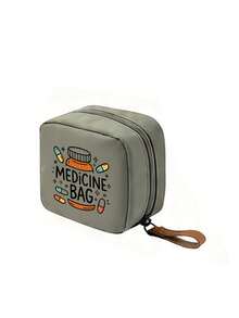 Portable Mini Medicine Pouch With "Medicine Pouch" And Pill Pattern, Medicine Storage Bag, Compact Pill Organizer Box And First Aid Kit | Suitable For Daily Use, Outdoor Activities, Dormitory Portable Medicine Storage | Multi-Functional Fabric Emergency Kit, Suitable For Health-Conscious Use Anytime, Anywhere, Suitable For Travel, Outdoor Activities, Birthday Gifts, Holiday Souvenirs, Back To School Gifts, Graduation Gifts - Multicolor - View 14