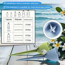 Automatic Watering Device, Suitable For Indoor And Outdoor Potted Plants, Adjustable Drip Irrigation Device With Valve, Fits 28-30mm Bottle Mouth, Automatic Watering System - Multicolor - View 6