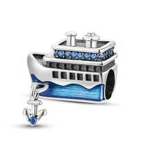 1 Pc Sliver Plated Travel Airplane Ticket Luggage Foreign Architecture Charm Fit Bracelet For Diy Jewelry Making, Ideal Choice For Women Jewelry Gift - Silver - View 29
