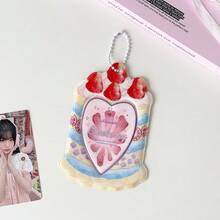 1 chiếc giá treo thẻ hình dâu tây hoạt hình tối giản thời trang 3 inch, giá trưng bày thẻ dành cho fan K-Pop, học sinh, sinh viên, giá đựng thẻ tàu điện ngầm - Hình chữ nhật - Xem 16