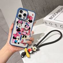 This Disney Mickey Mouse Lanyard Phone Case Is Fully Covered In TPU Material, Features Strong Magnetic Closure, Is Shockproof And Lightweight, And Is Compatible With IPhone17/16/11/13/15/15 Plus/15 Pro/15 Pro Max/12/14 Pro Max/11 Pro Max/12 Pro/12 Pro Max/13. This Phone Case Is A Popular Birthday Gift Or Business Gift Choice; It Is Durable, Stain- And Fingerprint Resistant, And Suitable For Both Men And Women. The Set Also Includes A Mickey Mouse Phone Case And A Mickey Mouse Plush Bracelet, Making It A Perfect Gift For Friends And Family. This Stylish Phone Case Is Fun, Lightweight, And Durable. IPhone17 Pro Max Phone Case, Minnie Mouse Phone Case. - 粉色 - 查看 6