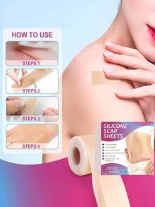 Miếng dán trị sẹo silicon (3/2/1 miếng), phù hợp với mọi loại da, có thể tái sử dụng, dùng trong chuyên nghiệp. - Nhiều màu - Xem 2