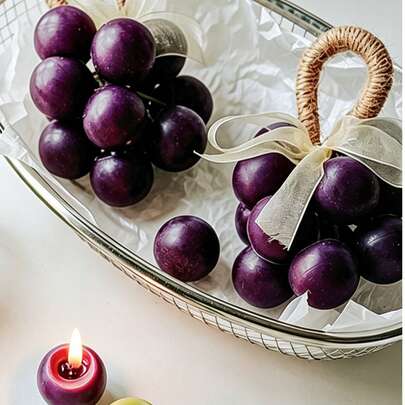 1 pieza Regalo de graduación de lujo para ella, Vela perfumada con aroma realista a uva morada, Fragancia de enebro y lavanda con notas amaderadas, Cera de soja, sin humo, aroma duradero, decoración de habitación, ideal para el Día de la Madre, regalos de boda y regalos de aprecio a los maestros