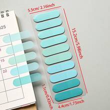 200pcs/Pack Transparent PET Gradient Index Stickers, Colorful Round Tip PET Index Stickers, Retro European And American Colors, Index Stickers, Morandi Color Notes, Indicator Stickers, Classification Marking Stickers School Supplies - one-size - View 12