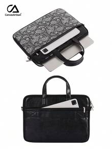 canvas artisan Shockproof Laptop Briefcase Business Anti-Collision Laptop Sleeve Bag With Handle - View 4